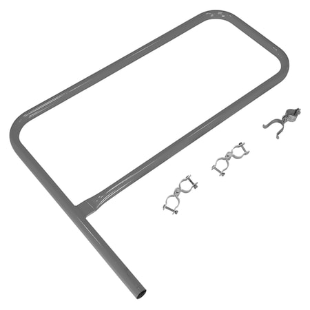 Vestil GRAY PIPE SAFETY RAILING GATE-P SHAPED 36X36 VDKR-G3-GYSG